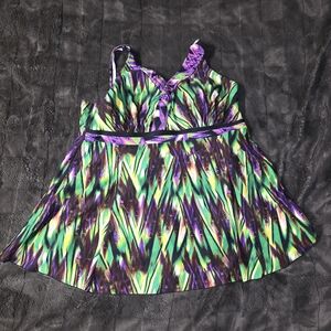 Septangle Women's One Piece Swim Dress 22W. Wore 1 Time